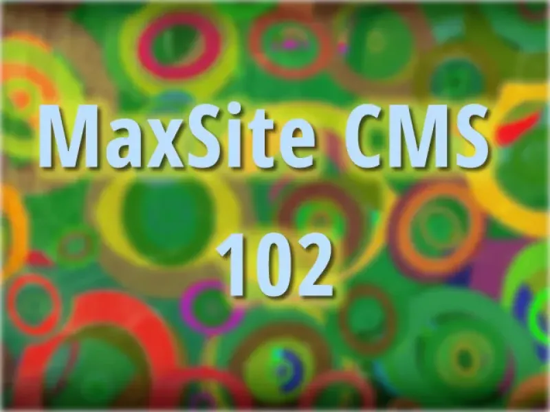 MaxSite CMS 102